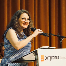 Mónica Oltra, en la asamblea extraordinaria de Compromís