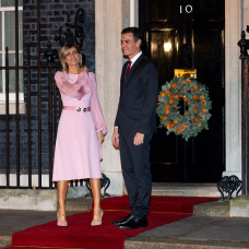 Pedro Sánchez y Begoña Gómez durante una visita a Londres en el año 2019.