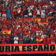 Aficionados españoles presentes en Dallas para el Francia-España