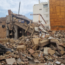 Bloque de viviendas derrumbado en Benetússer