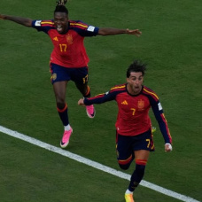 Ferran celebra el gol que vale un Campeonato del Mundo.
