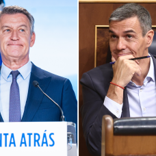 El líder del PP, Alberto Núñez Feijóo, y el presidente del Gobierno, Pedro Sánchez.