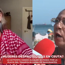 Ana Alcalde, conocida como Barbie Gaza, recibe el rapapolvo de una vecina de Ceuta en pleno directo en Cuatro.