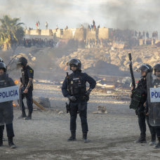 Antidisturbios en Ceuta