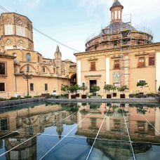 Vista del entorno de la Almoina, uno de los espacios museísticos y patrimoniales de la ciudad de Valencia.