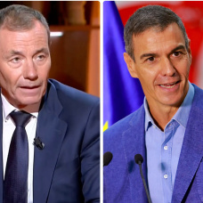 El exlíder del PSOE de Madrid, Tomás Gómez, y Pedro Sánchez
