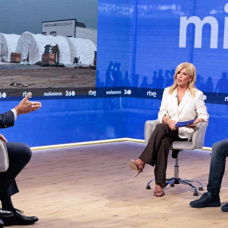 Esther Palomera en su entrevista con Pedro Sánchez en TVE