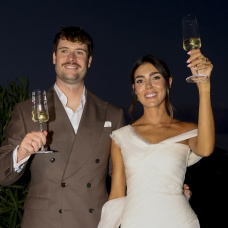 Anna Ferrer Padilla y Mario Cristóbal, durante su boda el pasado septiembre.