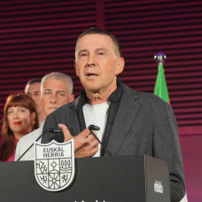 (Foto de ARCHIVO)
El secretario general de EH Bildu, Arnaldo Otegi, durante la presentación de candidatos que encabezan la lista al Congreso, a 19 de octubre de 2026, en San Sebastián, Guipúzcoa, País Vasco (España). El secretario general de EH Bildu ha presentado a los 24 candidatos para las elecciones del 29N

Unanue / Europa Press
19/10/2026