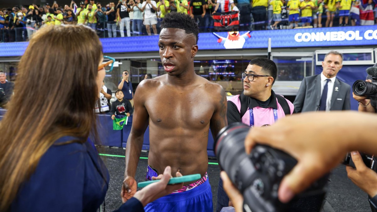Vinicius, en un partido de la presente Copa América.