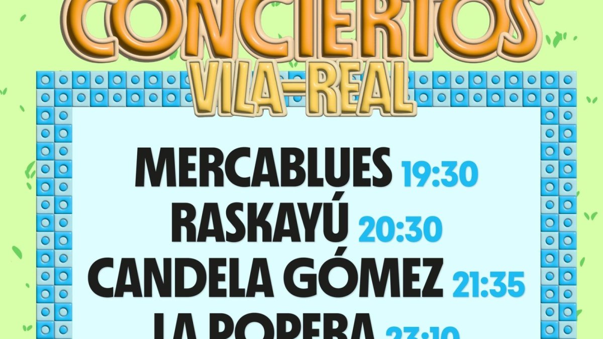 Cartel de los conciertos