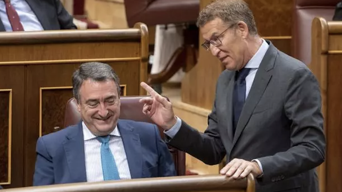 Una charla distendida de Feijóo con Aitor Esteban