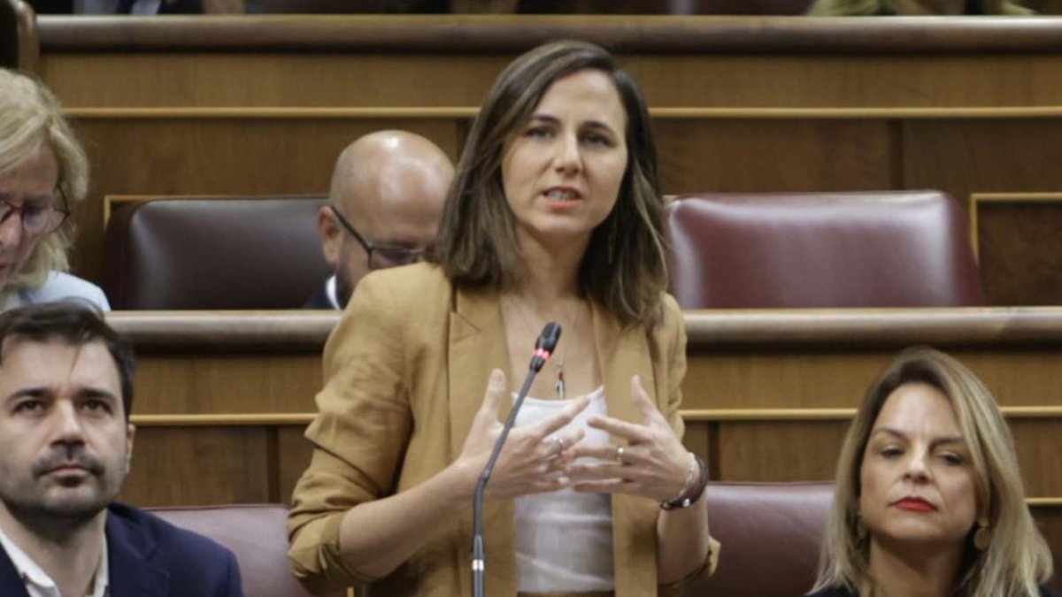 La líder de Podemos, Ione Belarra, este miércoles en el Congreso de los Diputados.