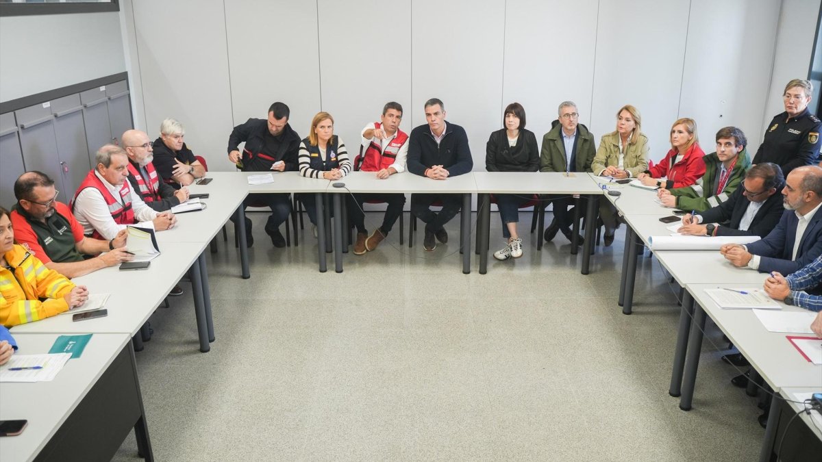 Pedro Sánchez y Diana Morant el único día que fueron al Cecopi, el 30 de octubre de 2024