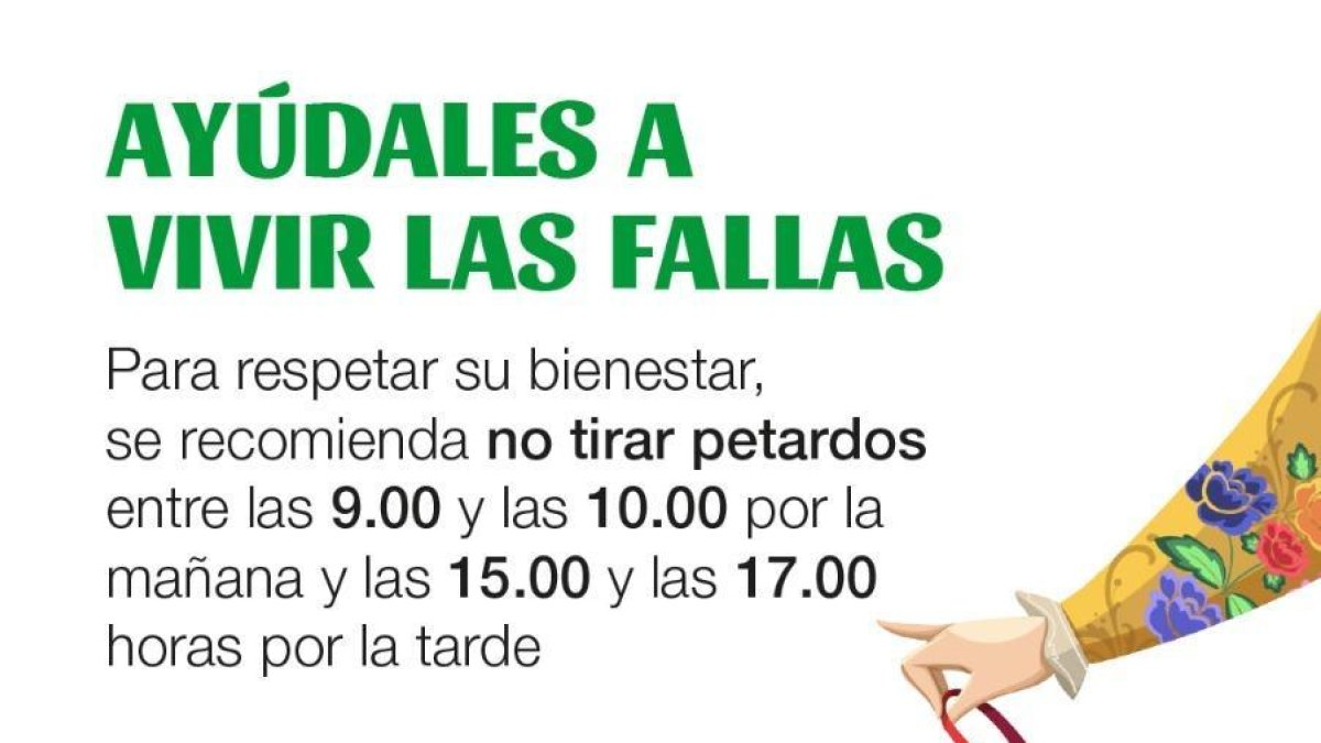 Cartel de la campaña animal en Fallas