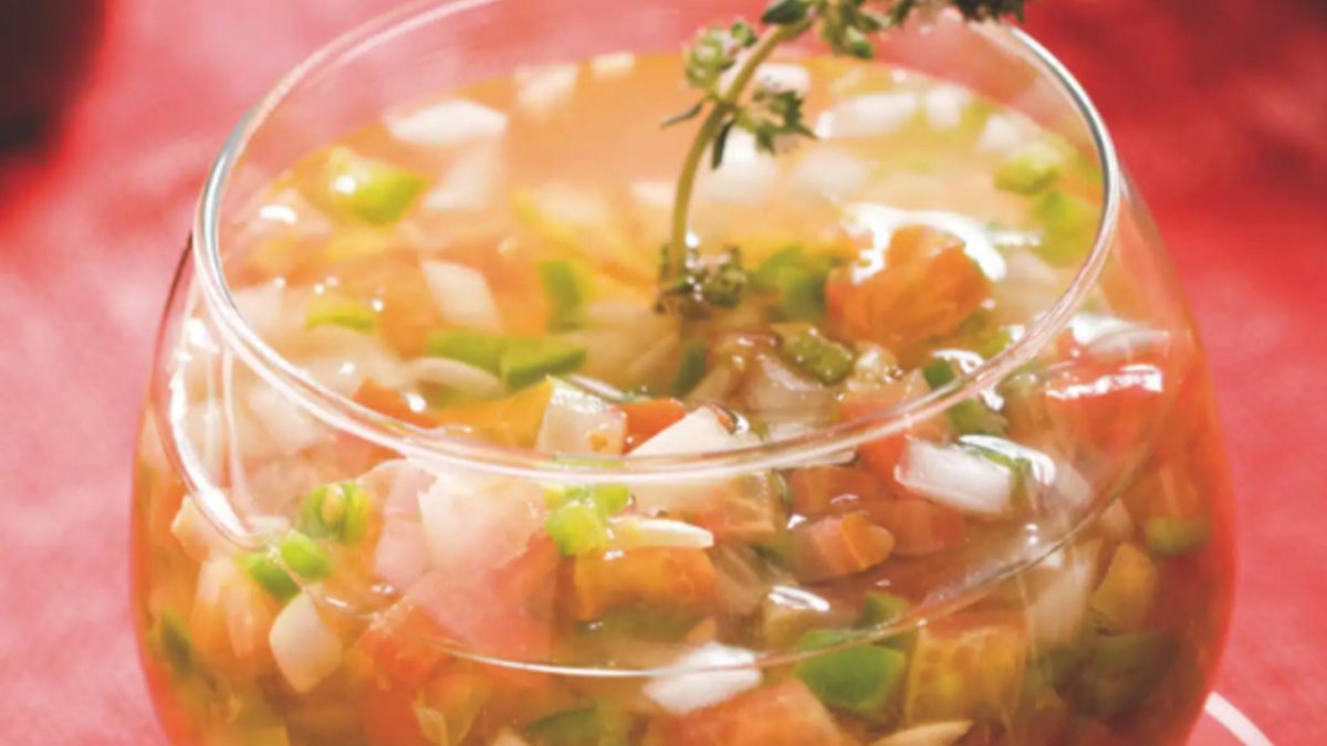 Gazpacho de los tres golpes de Alfarnatejo, Málaga.
