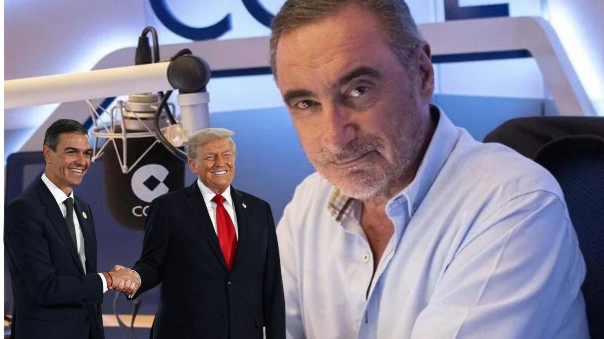 Carlos Herrera se ríe del ridículo de Sánchez ante Trump: "le han sentado en la mesa de los niños"