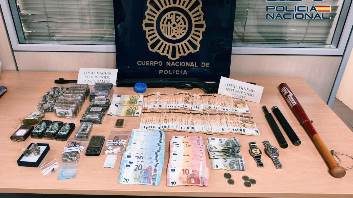 Droga, dinero y otros efectos incautados