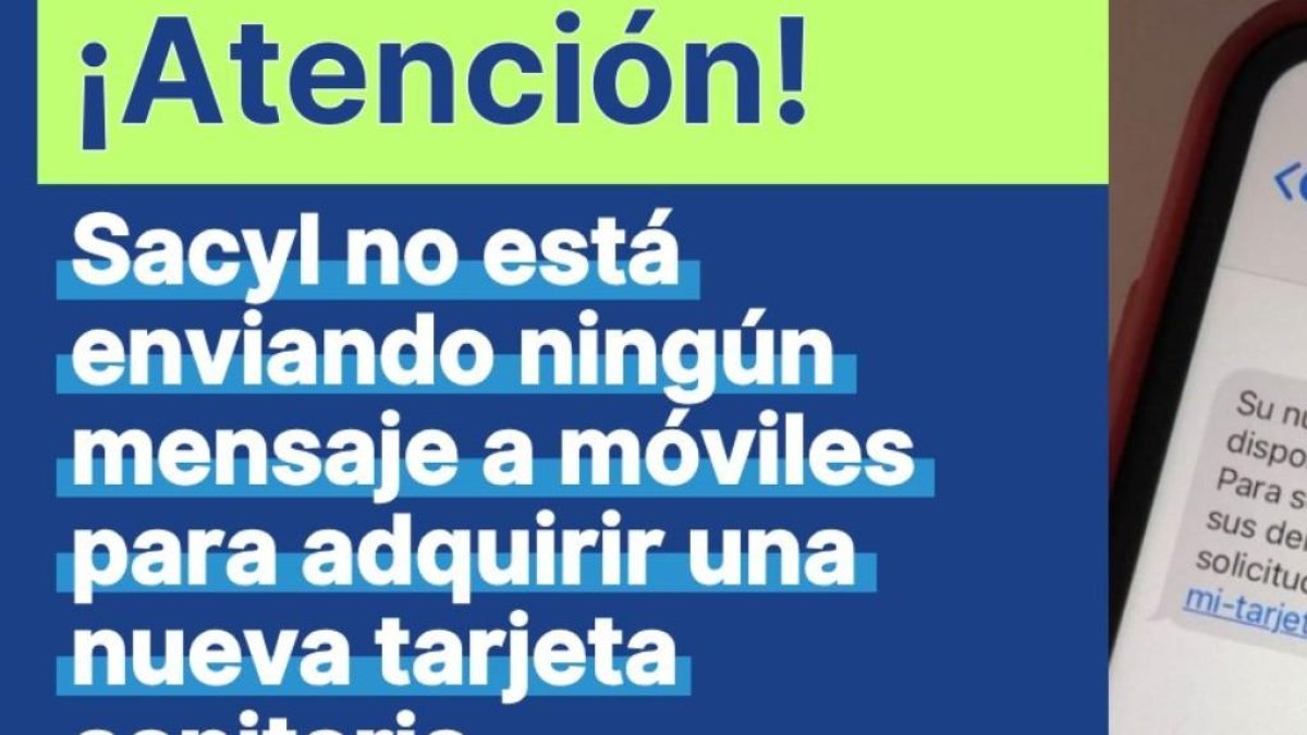 Alerta de fraude: Sacyl advierte de SMS falsos que suplantan la tarjeta sanitaria
