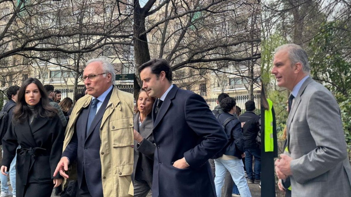 Diputados nacionales de Vox y Ortega Smith en el acto homenaje por las víctimas del 11-M en el Retiro.