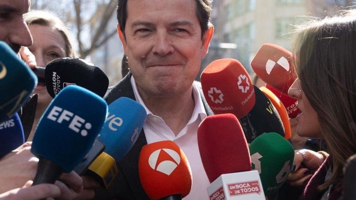 El presidente en funciones de la Junta de Castilla y León, Alfonso Fernández Mañueco,