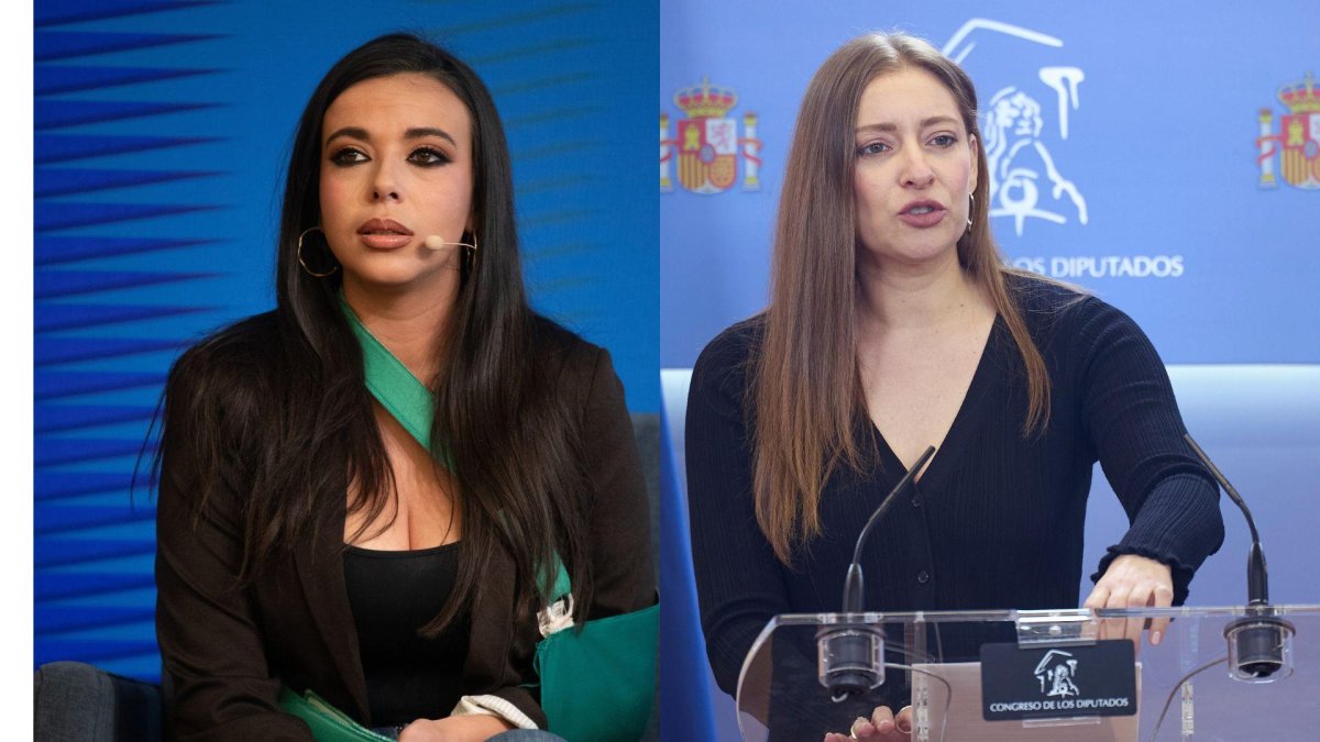 Sarah Santaolalla y la portavoz del PP en el Congreso, Ester Muñoz