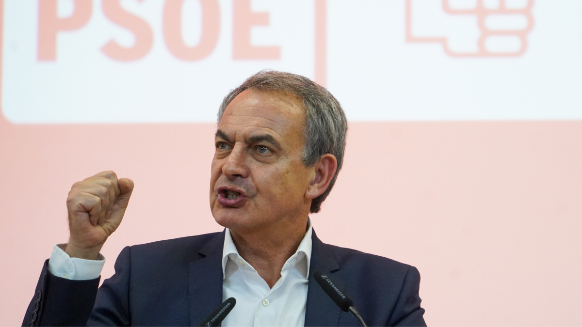 El expresidente del Gobierno, José Luis Rodríguez Zapatero, en un acto del PSOE.