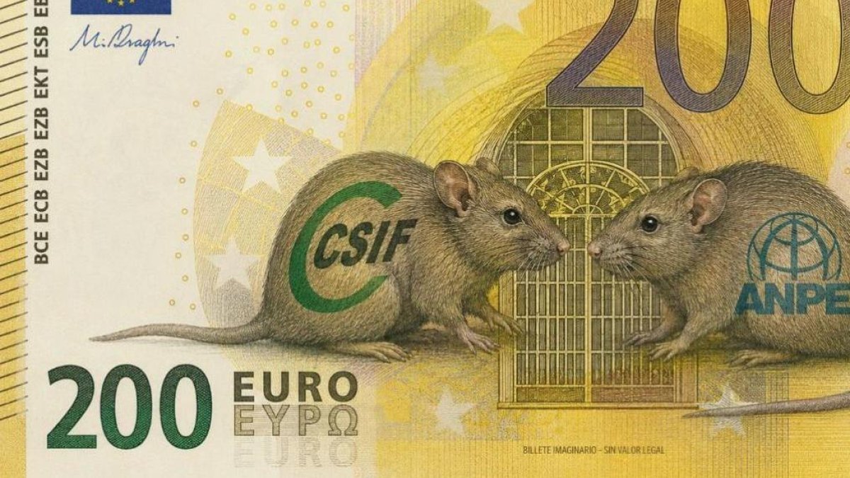 Imagen que circula en redes sociales contra CSIF y ANPE