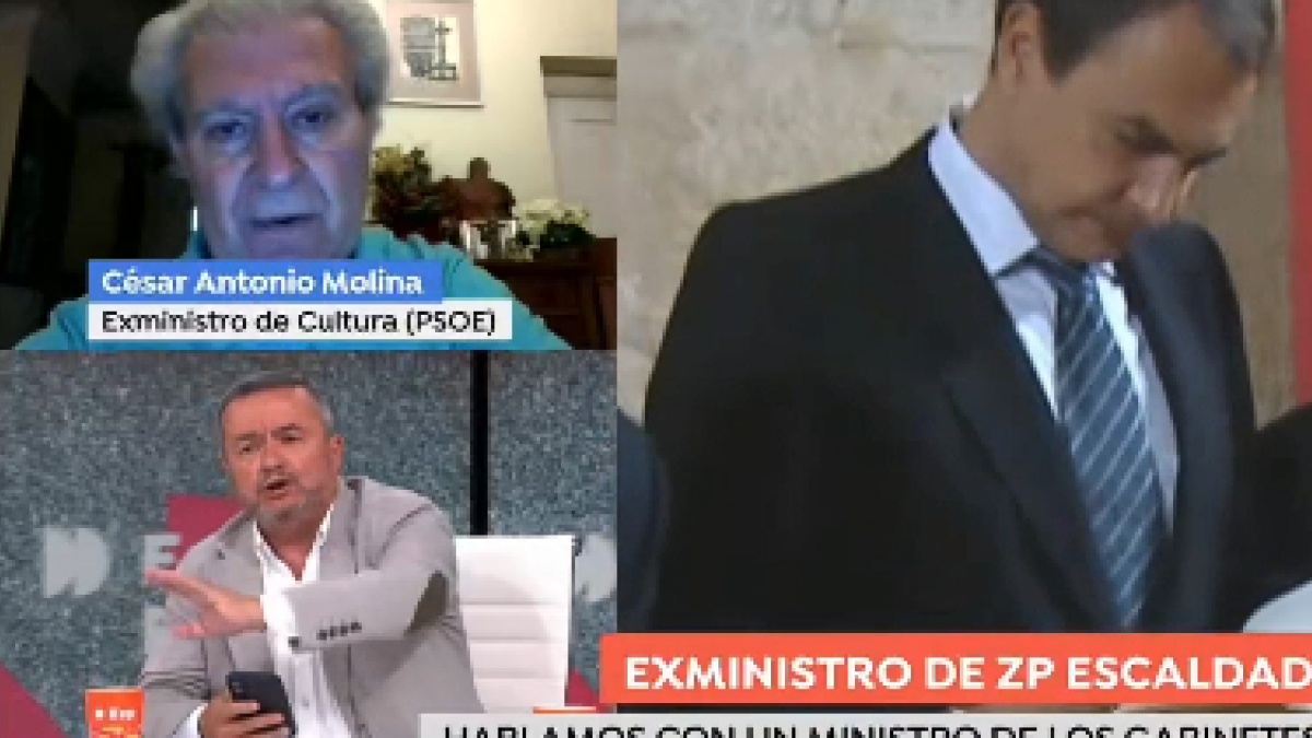 El exministro de Zapatero, César Antonio Molina, destroza a Chema Crespo: “Eres un loro de La Moncloa”
