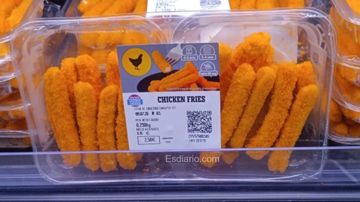 Tiras de pollo en Mercadona