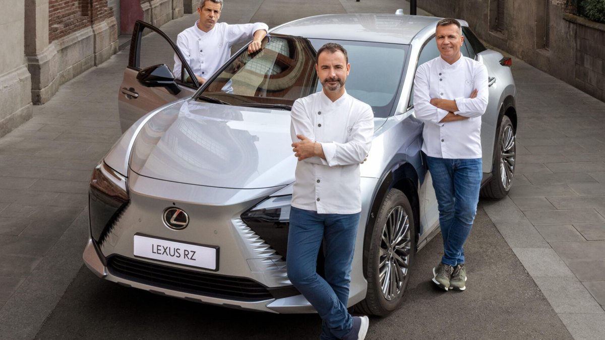 Lexus y el equipo de Disfrutar, Oriol Castro, Eduard Xatruch y Mateu Casañas