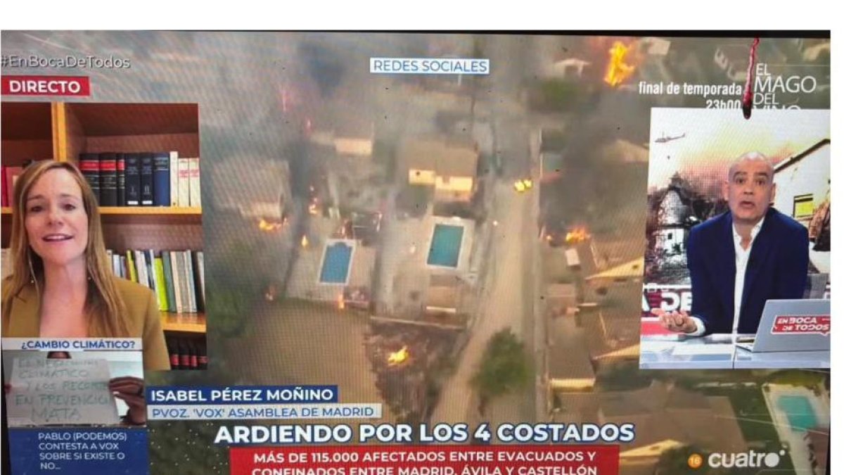 El 'kiosquero' de Podemos sale escaldado ante Nacho Abad y Vox por su defensa del cambio climático