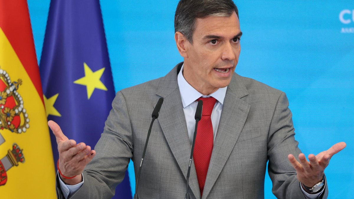 Pedro Sánchez en su balance de curso