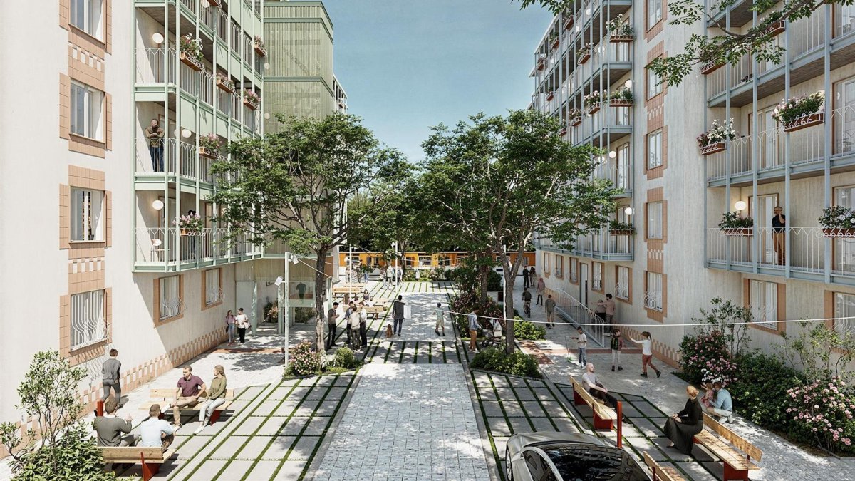 Imagen virtual del proyecto de rehabilitación de las viviendas de Virgen del Remedio de Alicante y su entorno.
