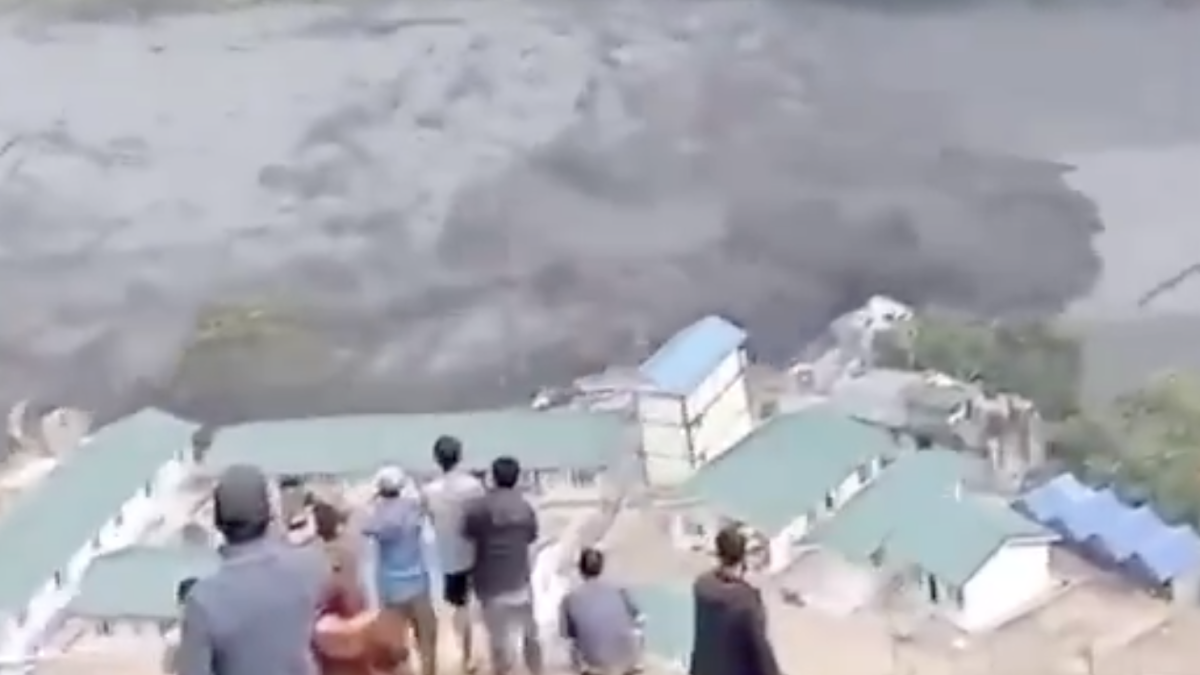 Imagen de la nueva riada en el Nepal.