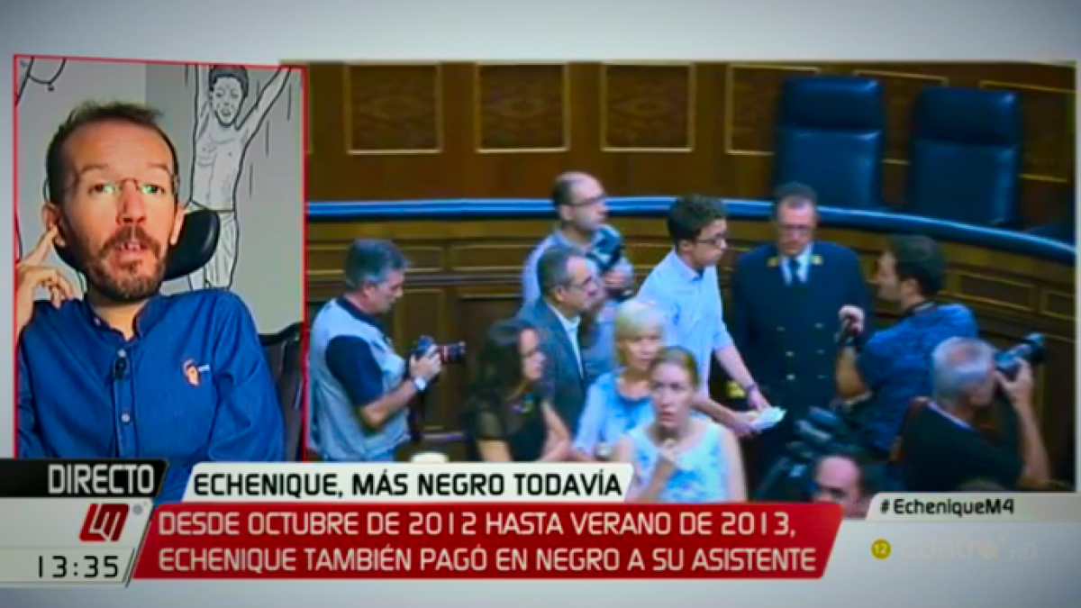 Pablo Echenique, esta mañana en Cuatro.