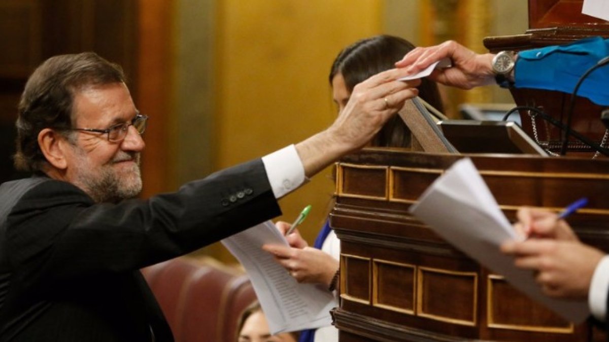 Rajoy el miércoles en el Congreso.
