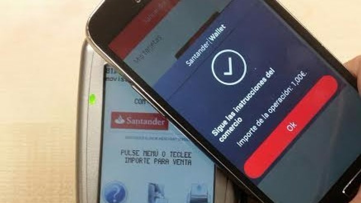 El Santander lanza el pago con móvil en comercios