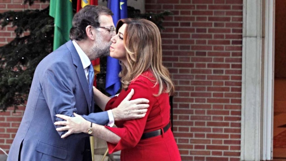Mariano Rajoy y la presidenta andaluza, Susana Díaz.