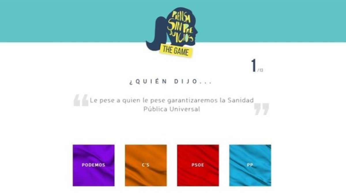 Portada del test lanzado por el PP