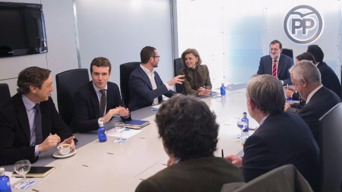 Rajoy y su Comité de Dirección.