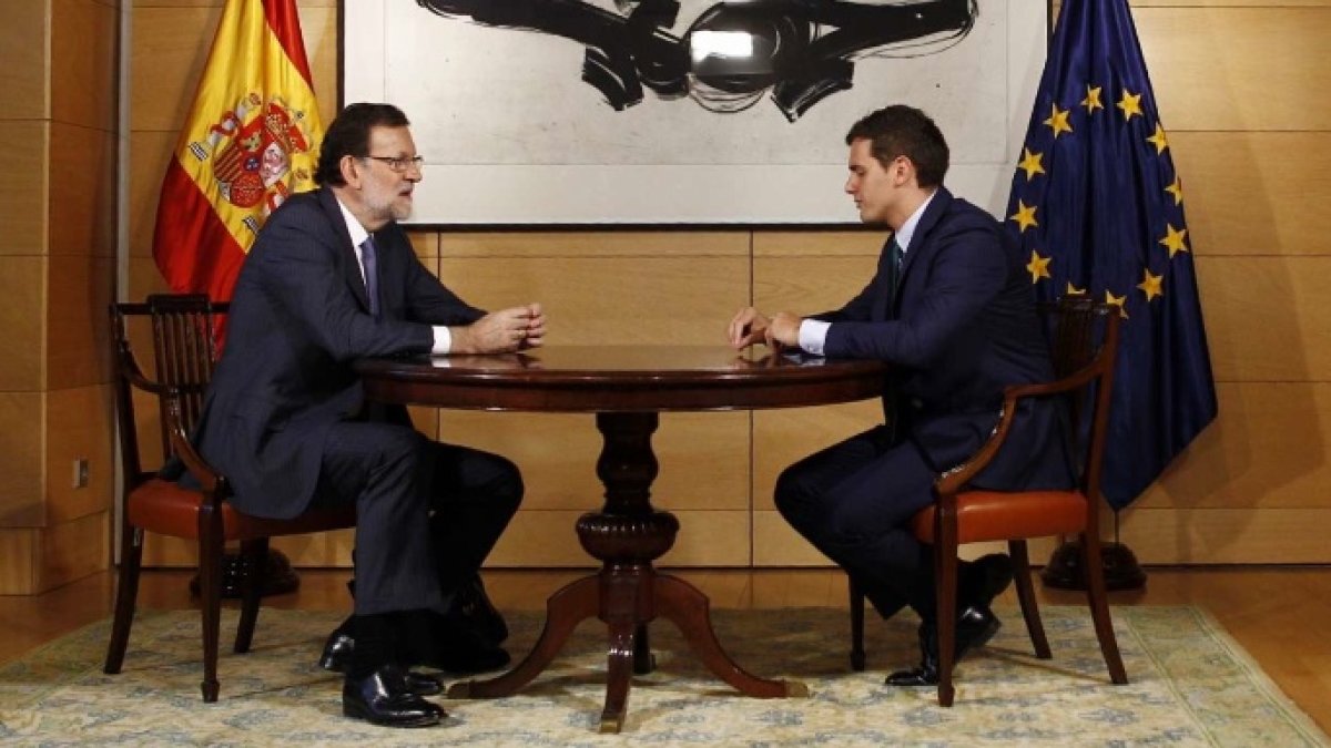 Rajoy y Rivera, en su encuentro de este miércoles