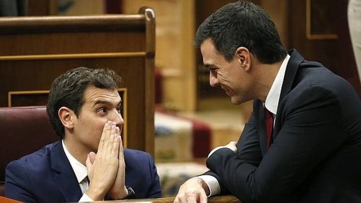 Pedro Sánchez y Albert Rivera.