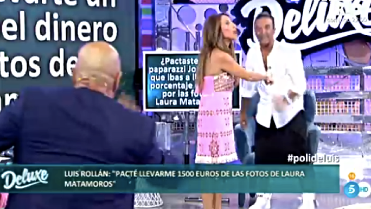 Un momento de la bronca entre Rollán, Patiño y Matamoros.