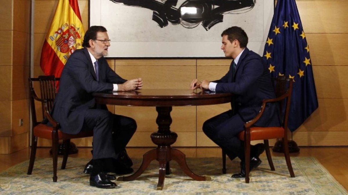 Rajoy y Rivera, durante su reunión la pasada semana
