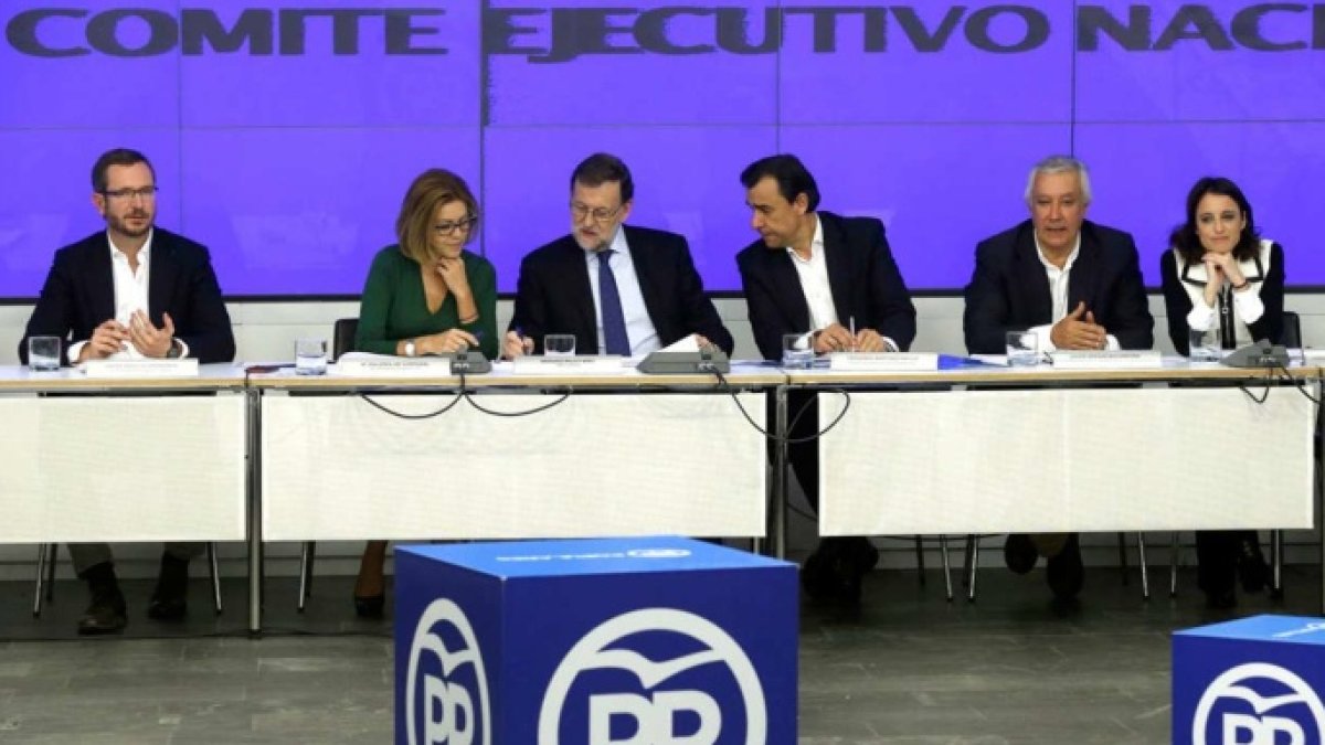 Rajoy, presidiendo un Comité Ejecutivo del PP