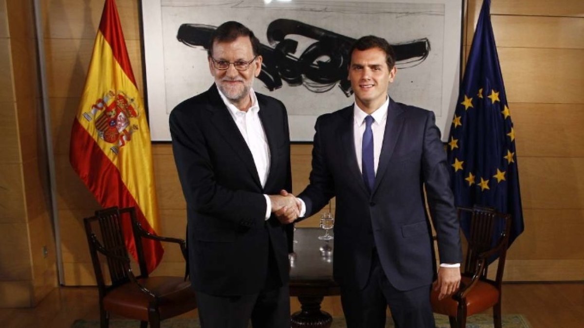 Rajoy y Rivera, en su encuentro de este miércoles