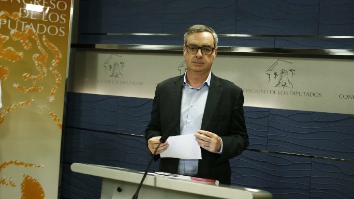 El dirigente de Ciudadanos, José Manuel Villegas, este lunes en el Congreso
