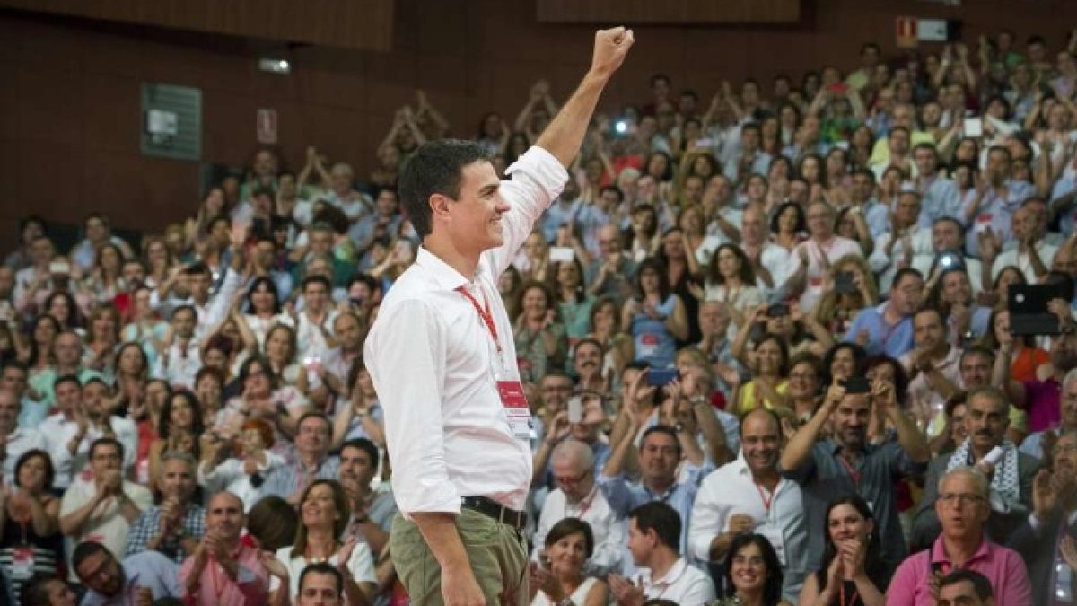 Pedro Sánchez, en el Congreso del PSOE en el que fue ratificado tras su elección por los militantes