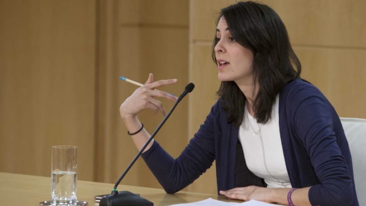 Rita Maestre, en el Ayuntamiento de Madrid compareciendo ante los periodistas
